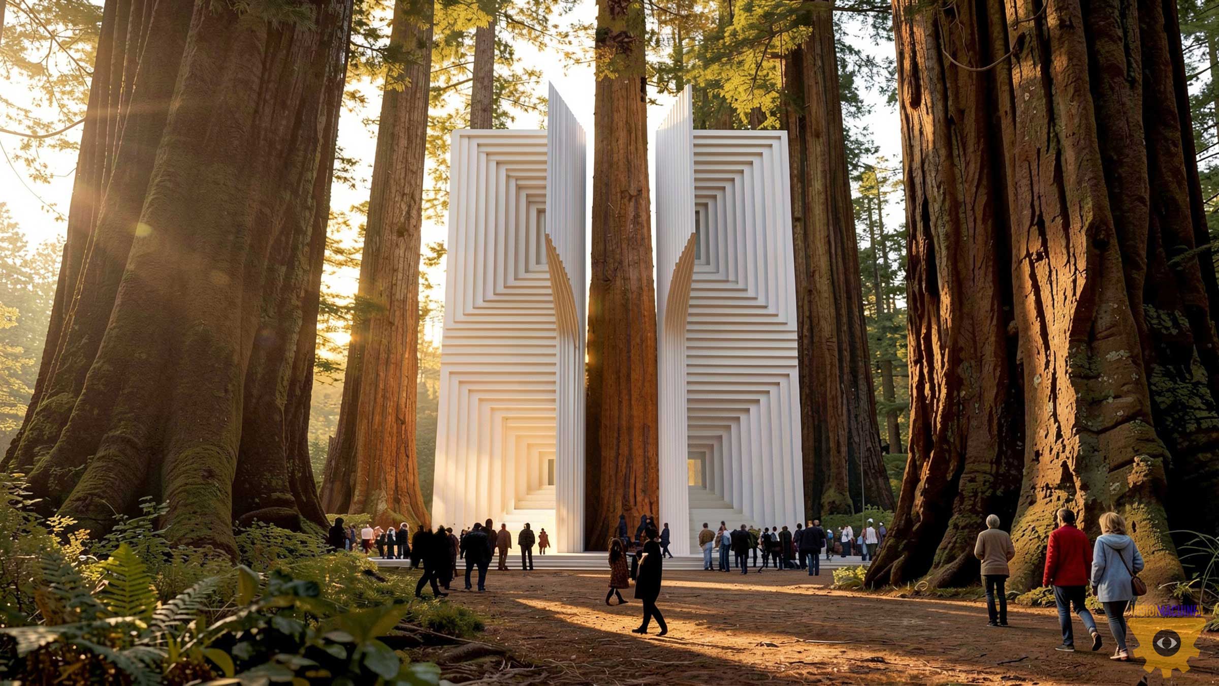 Gap Trunk — installation among the redwoods